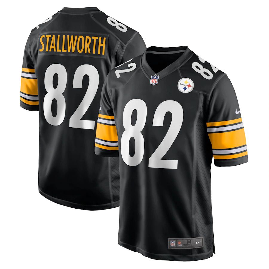 Men Pittsburgh Steelers #82 John Stallworth Nike Black Retired Player NFL Jersey